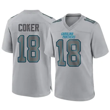 Youth Nike Carolina Panthers Jalen Coker Gray Atmosphere Fashion Jersey - Game