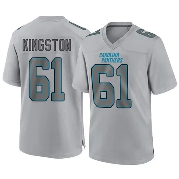 Youth Nike Carolina Panthers Jarrett Kingston Gray Atmosphere Fashion Jersey - Game