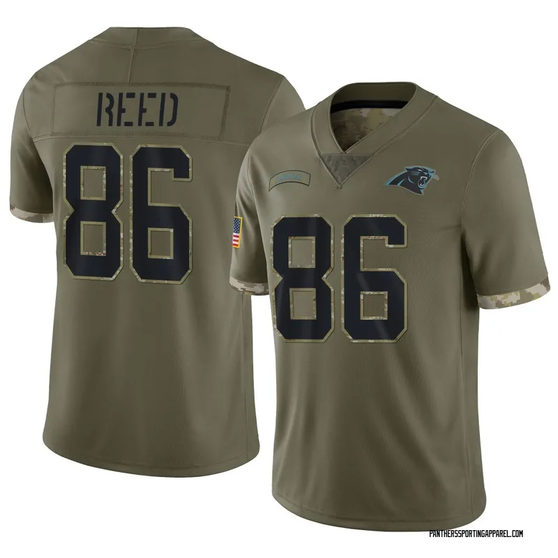 Youth Nike Carolina Panthers Ja'seem Reed Olive 2022 Salute To Service Jersey - Limited