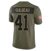 Youth Nike Carolina Panthers Jaylon Guilbeau Olive 2025 Salute to Service Jersey - Limited