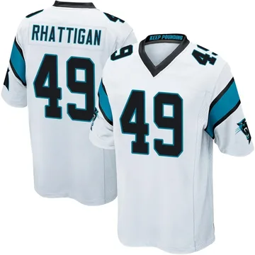 Youth Nike Carolina Panthers Jon Rhattigan White Jersey - Game