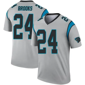 Youth Nike Carolina Panthers Jonathon Brooks Inverted Silver Jersey - Legend