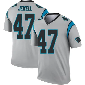 Youth Nike Carolina Panthers Josey Jewell Inverted Silver Jersey - Legend