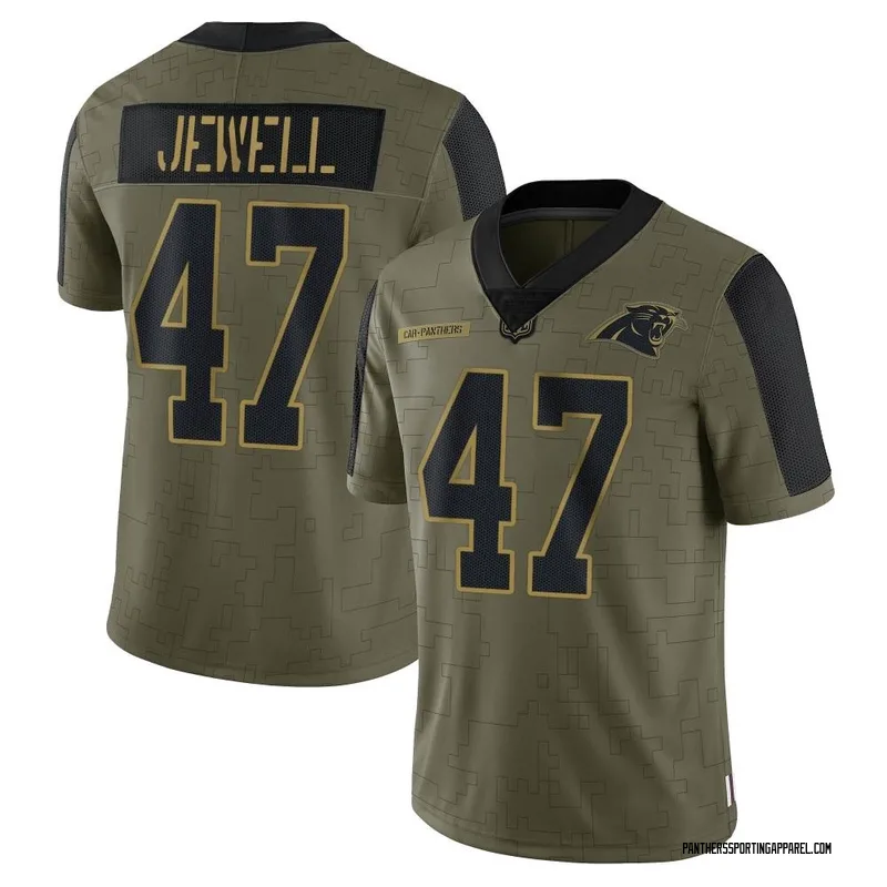 Youth Nike Carolina Panthers Josey Jewell Olive 2021 Salute To Service Jersey - Limited