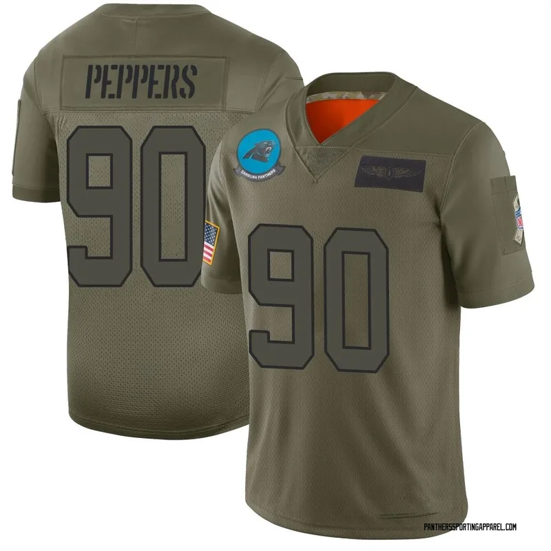 Youth Nike Carolina Panthers Julius Peppers Camo 2019 Salute to Service Jersey - Limited