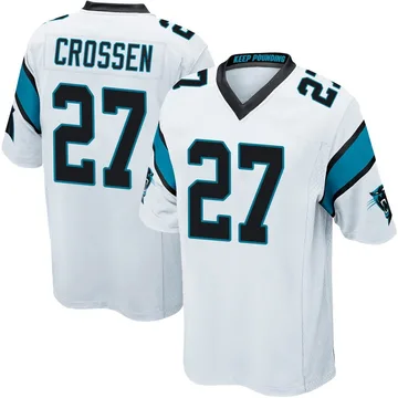 Youth Nike Carolina Panthers Keion Crossen White Jersey - Game