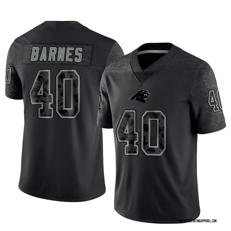 Youth Nike Carolina Panthers Krys Barnes Black Reflective Jersey - Limited
