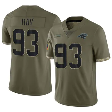 Youth Nike Carolina Panthers LaBryan Ray Olive 2022 Salute To Service Jersey - Limited