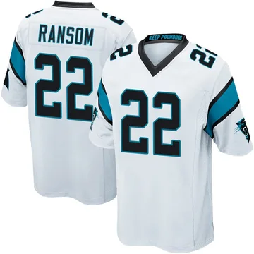 Youth Nike Carolina Panthers Lathan Ransom White Jersey - Game