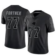 Youth Nike Carolina Panthers Luke Fortner Black Reflective Jersey - Limited