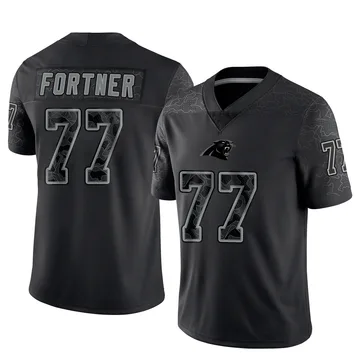 Youth Nike Carolina Panthers Luke Fortner Black Reflective Jersey - Limited