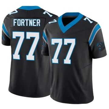 Youth Nike Carolina Panthers Luke Fortner Black Vapor F.U.S.E. Jersey - Limited