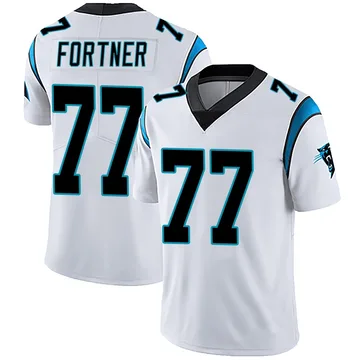 Youth Nike Carolina Panthers Luke Fortner White Vapor Untouchable Jersey - Limited