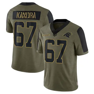 Youth Nike Carolina Panthers Luke Kandra Olive 2021 Salute To Service Jersey - Limited