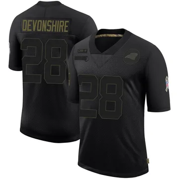 Youth Nike Carolina Panthers M.J. Devonshire Black 2020 Salute To Service Jersey - Limited