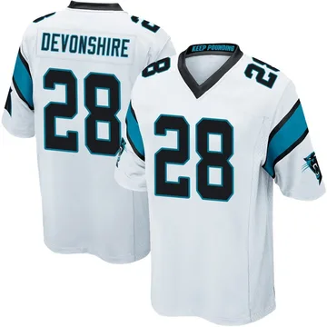 Youth Nike Carolina Panthers M.J. Devonshire White Jersey - Game