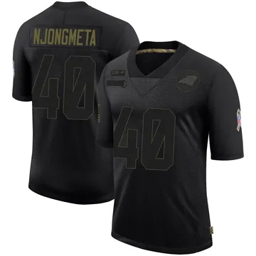 Youth Nike Carolina Panthers Maema Njongmeta Black 2020 Salute To Service Jersey - Limited