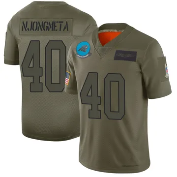 Youth Nike Carolina Panthers Maema Njongmeta Camo 2019 Salute to Service Jersey - Limited