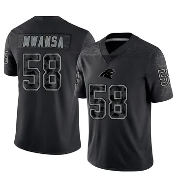 Youth Nike Carolina Panthers Mapalo Mwansa Black Reflective Jersey - Limited