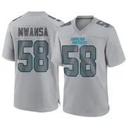 Youth Nike Carolina Panthers Mapalo Mwansa Gray Atmosphere Fashion Jersey - Game