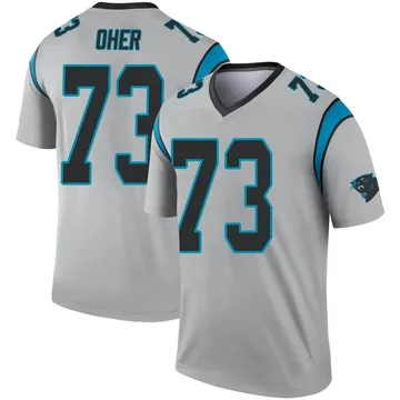 Youth Nike Carolina Panthers Michael Oher Inverted Silver Jersey - Legend