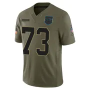 Youth Nike Carolina Panthers Michael Oher Olive 2025 Salute to Service Jersey - Limited