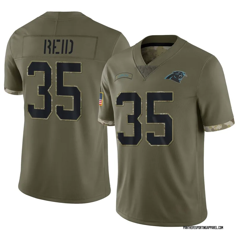 Youth Nike Carolina Panthers Michael Reid Olive 2022 Salute To Service Jersey - Limited