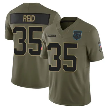 Youth Nike Carolina Panthers Michael Reid Olive 2025 Salute to Service Jersey - Limited