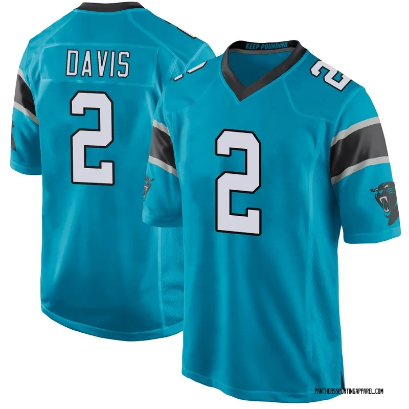 Youth Nike Carolina Panthers Miles Davis Blue Alternate Jersey - Game