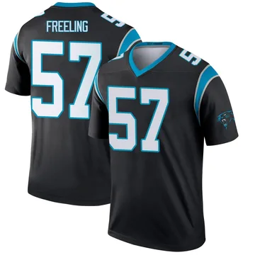 Youth Nike Carolina Panthers Monroe Freeling Black Jersey - Legend