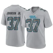 Youth Nike Carolina Panthers Montrell Johnson Jr. Gray Atmosphere Fashion Jersey - Game
