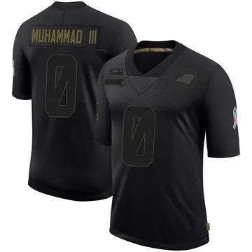 Youth Nike Carolina Panthers Moose Muhammad III Black 2020 Salute To Service Jersey - Limited