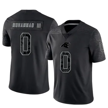Youth Nike Carolina Panthers Moose Muhammad III Black Reflective Jersey - Limited