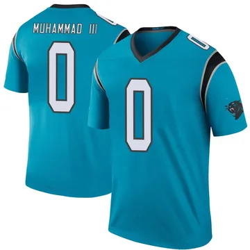 Youth Nike Carolina Panthers Moose Muhammad III Blue Color Rush Jersey - Legend