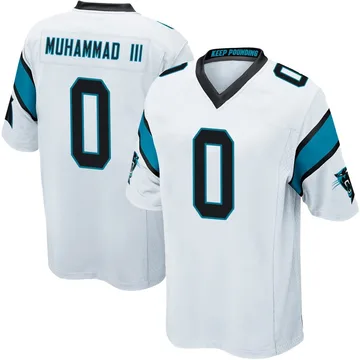 Youth Nike Carolina Panthers Moose Muhammad III White Jersey - Game