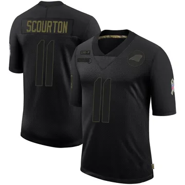 Youth Nike Carolina Panthers Nic Scourton Black 2020 Salute To Service Jersey - Limited
