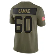 Youth Nike Carolina Panthers Nick Samac Olive 2025 Salute to Service Jersey - Limited