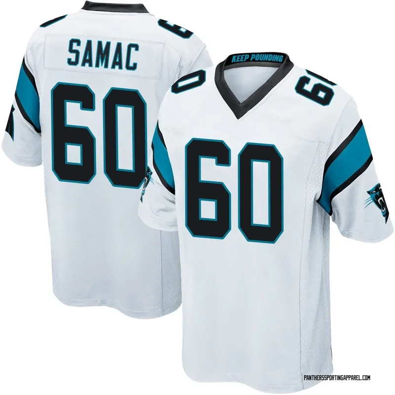 Youth Nike Carolina Panthers Nick Samac White Jersey - Game
