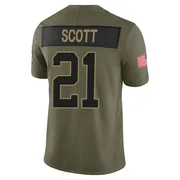 Youth Nike Carolina Panthers Nick Scott Olive 2025 Salute to Service Jersey - Limited