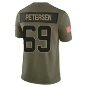 Youth Nike Carolina Panthers Parker Petersen Olive 2025 Salute to Service Jersey - Limited