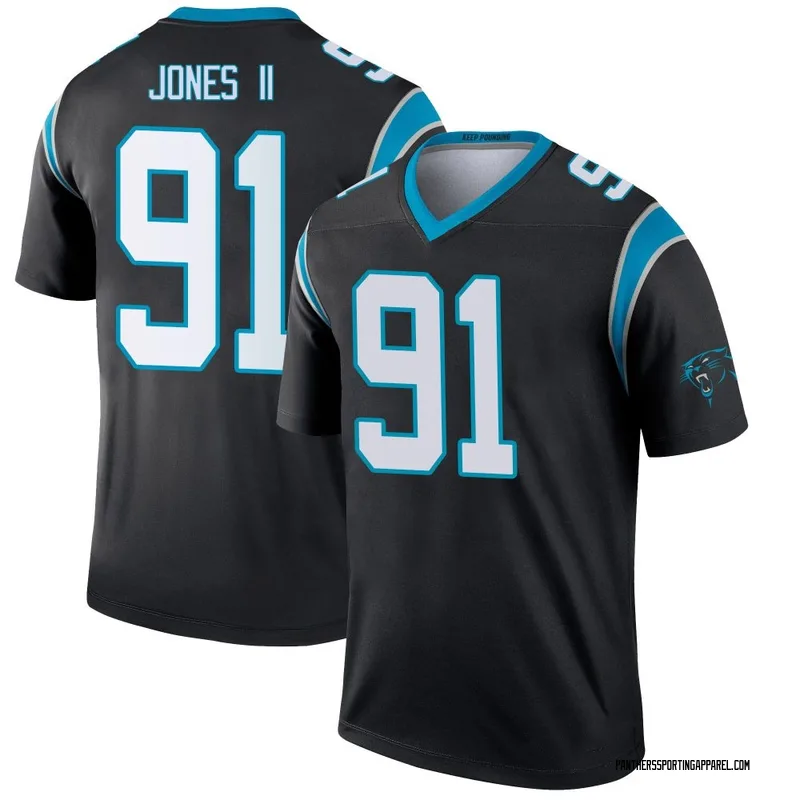 Youth Nike Carolina Panthers Pat Jones II Black Jersey - Legend