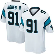 Youth Nike Carolina Panthers Pat Jones II White Jersey - Game