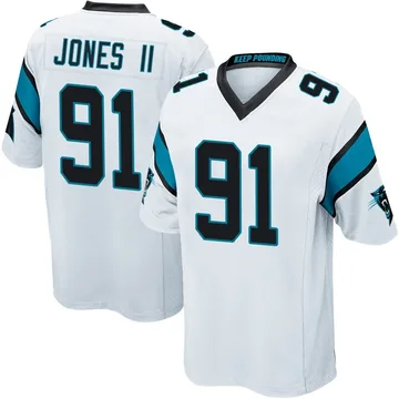 Youth Nike Carolina Panthers Pat Jones II White Jersey - Game