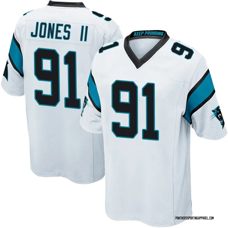 Youth Nike Carolina Panthers Pat Jones II White Jersey - Game