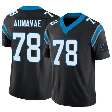 Youth Nike Carolina Panthers Popo Aumavae Black Vapor F.U.S.E. Jersey - Limited