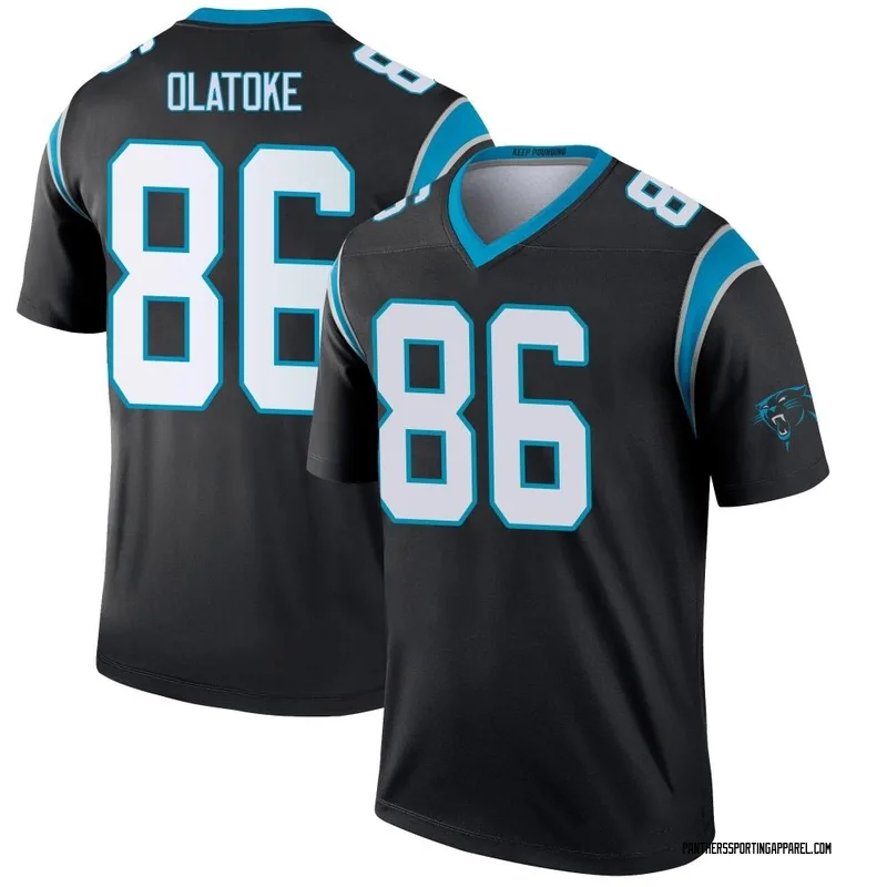 Youth Nike Carolina Panthers Praise Olatoke Black Jersey - Legend