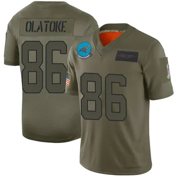 Youth Nike Carolina Panthers Praise Olatoke Camo 2019 Salute to Service Jersey - Limited