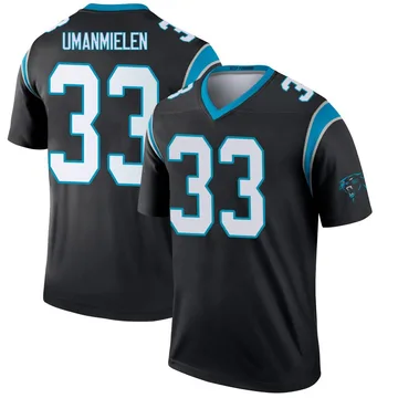 Youth Nike Carolina Panthers Princely Umanmielen Black Jersey - Legend