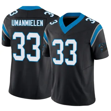 Youth Nike Carolina Panthers Princely Umanmielen Black Vapor F.U.S.E. Jersey - Limited