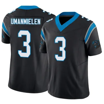 Youth Nike Carolina Panthers Princely Umanmielen Black Vapor F.U.S.E. Jersey - Limited